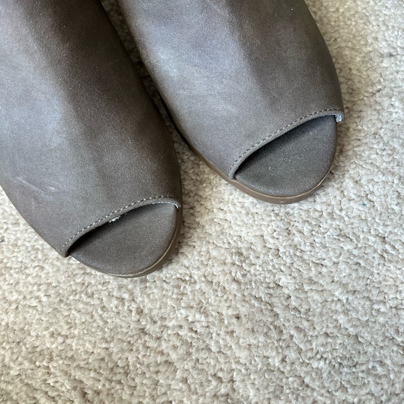JustFab Grey Suede Ankle Booties - Picture 6 of 7